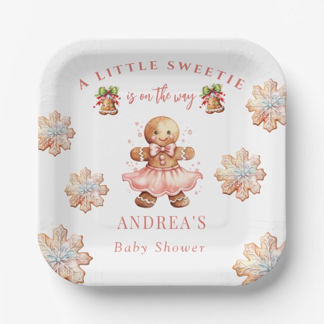 Lebkuchen | Weihnachtsdusche Pappteller (Vorderseite)