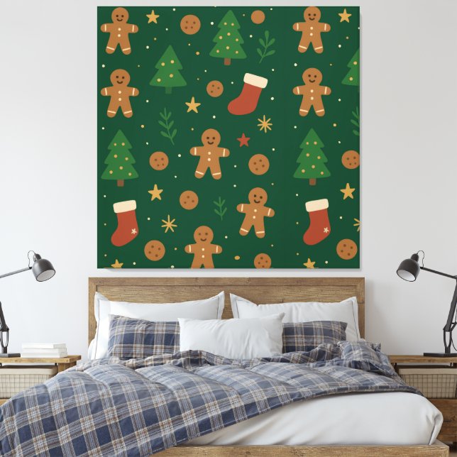 Lebkuchen-Weihnachtsfreude Leinwanddruck (Insitu (Schlafzimmer))