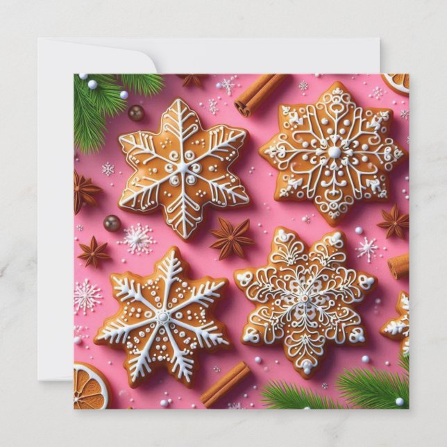 Lebkuchen Weihnachtskarte! Feiertagskarte (Vorderseite)