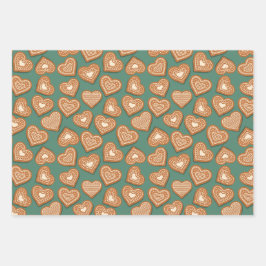 Lebkuchen Weihnachtskekse Geschenkpapier Set