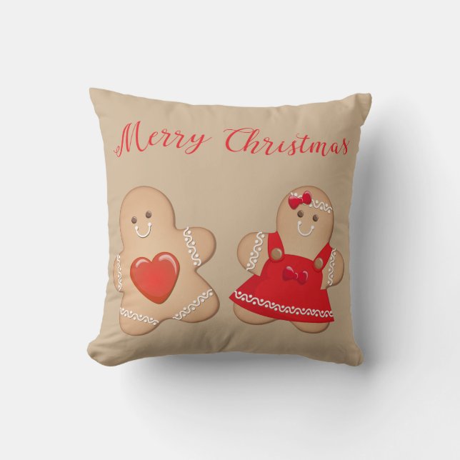 Lebkuchen-Weihnachtskissen Kissen (Vorderseite)