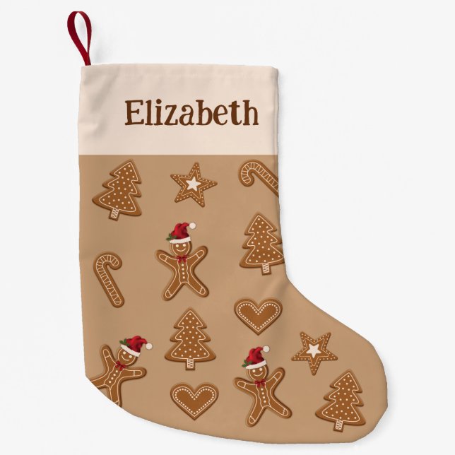 Lebkuchen Weihnachtskrüge Formen & Name Kleiner Weihnachtsstrumpf (Vorderseite)