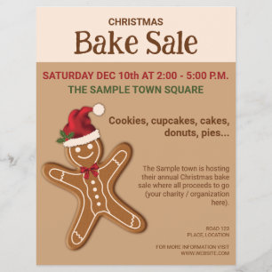 Lebkuchen Weihnachtskuchen Verkauf Flyer