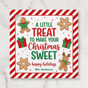 Lebkuchen-Weihnachtsleckerei Rot Grün Design Geschenkanhänger