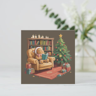 Lebkuchen-Weihnachtslektüre Bücher Weihnachtslehre Feiertagskarte