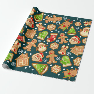 Lebkuchen Weihnachtsmuster Geschenkpapier