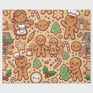 Lebkuchen-Weihnachtspapier Geschenkpapier