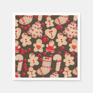 Lebkuchen-Weihnachtsplätzchen-Tauschparty Serviette