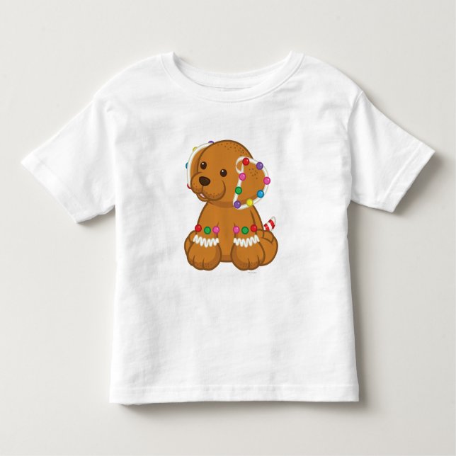 Lebkuchen-Welpe Kleinkind T-shirt (Vorderseite)