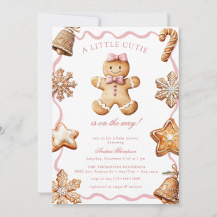 Lebkuchen Winter Mädchen Baby Shower Einladung