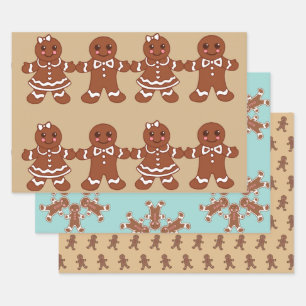 Lebkuchen-Wrap-Papier-Set Geschenkpapier Set