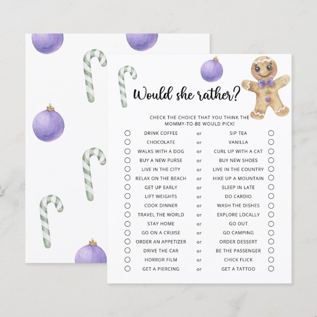 Lebkuchen - Würde sie lieber spielen (Vorne/Hinten)