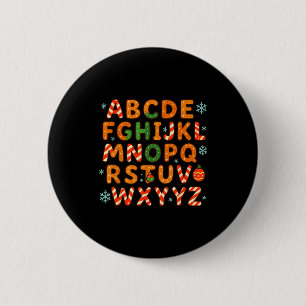 Lebkuchen Zuckerrohr Alphabet Weihnachtsbuchstaben Button