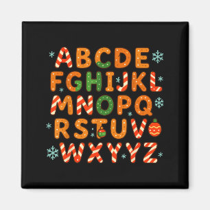 Lebkuchen Zuckerrohr Alphabet Weihnachtsbuchstaben Magnet