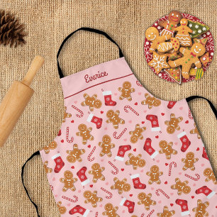 Lebkuchen-Zuckerrohr-Strümpfe Rosa Weihnachten Schürze