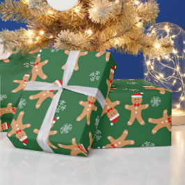 Lebkuchenbaby mit Weihnachtsmann-Hut-Geschenkpapie Geschenkpapier