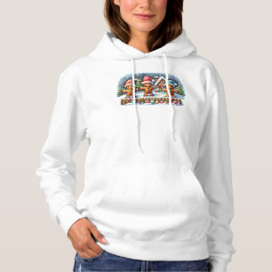 Lebkuchenfamilie Schneebedeckte Weihnachtsszene Hoodie