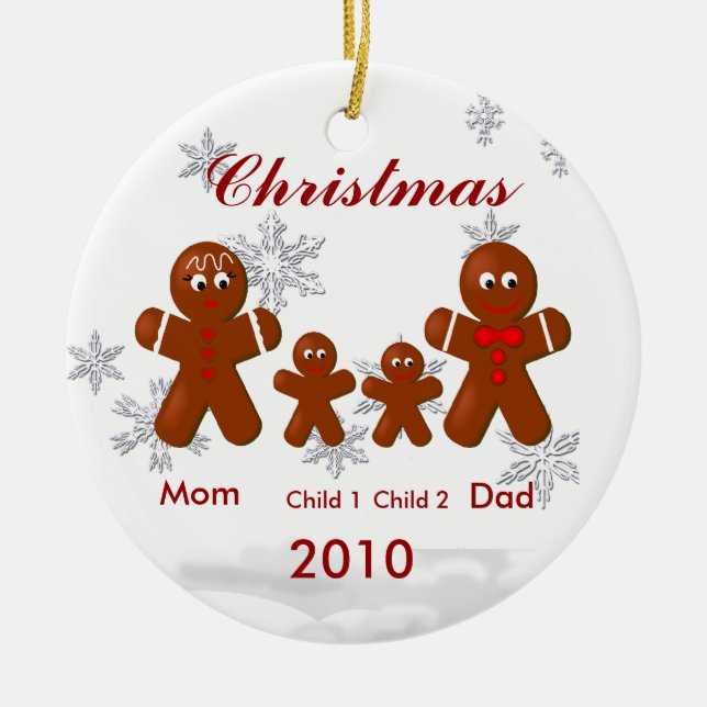 Lebkuchenfamilie von Vier Weihnachtsschmuck (Vorne)