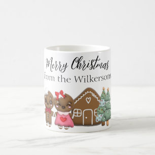 Lebkuchenfiguren Frohe Weihnachten Benutzerdefinie Kaffeetasse
