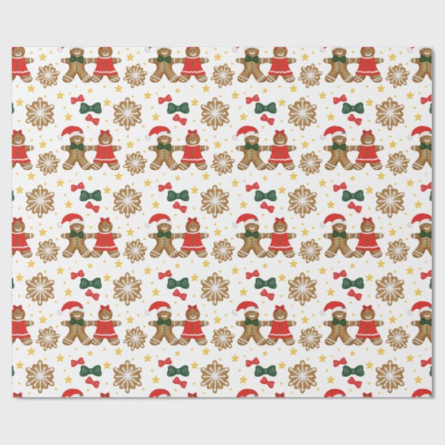 Lebkuchenfreunde Weihnachtspapier Geschenkpapier (Flach)