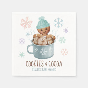 Lebkuchengebäck & Cocoa Boy Baby Dusche Serviette