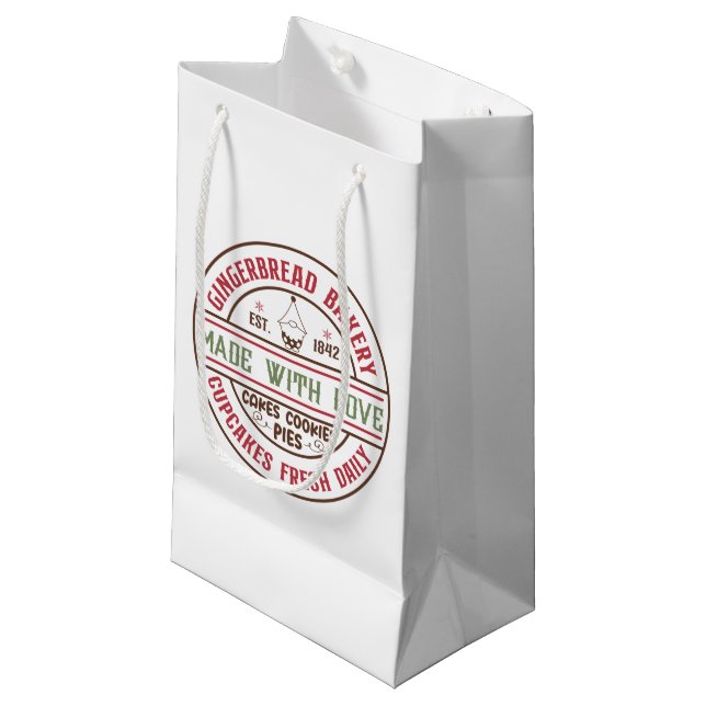 Lebkuchengebäck Weihnachtsfeiertag Kleine Geschenktüte (Vorderseite Schrägansicht)