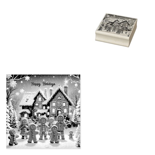 Lebkuchengewächse und niedliche Lebkuchengewächse Gummistempel (Stempel)