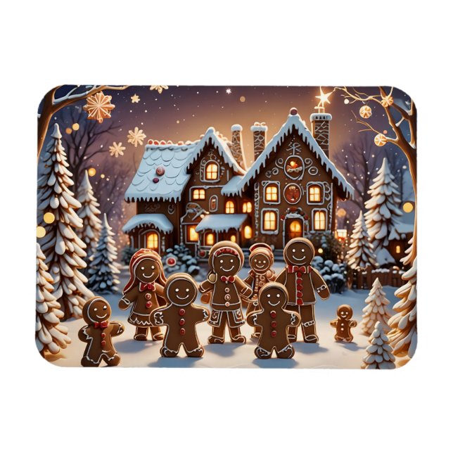 Lebkuchengewächse und niedliche Lebkuchengewächse Magnet (Horizontal)
