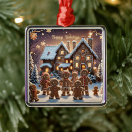Lebkuchengewächse und niedliche Lebkuchengewächse Ornament Aus Metall