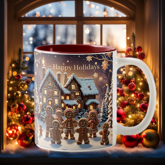 Lebkuchengewächse und niedliche Lebkuchengewächse Zweifarbige Tasse (Von Creator hochgeladen)