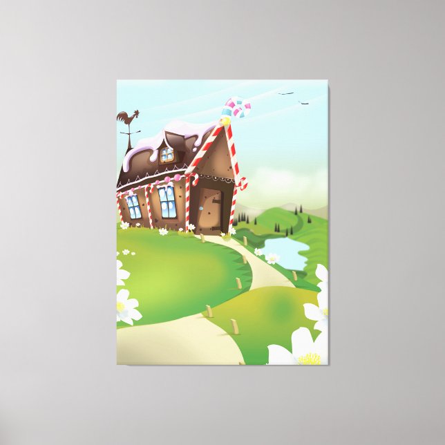 Lebkuchenhaus Leinwanddruck (Vorderseite)