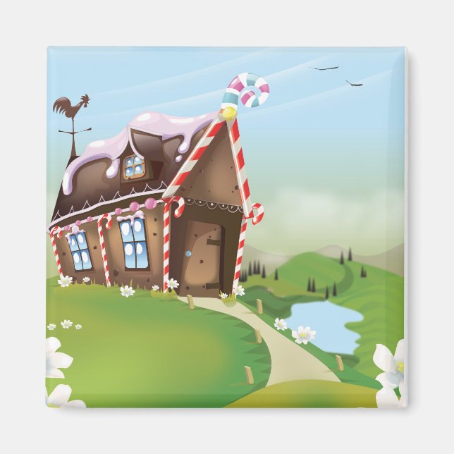 Lebkuchenhaus Magnet (Vorne)