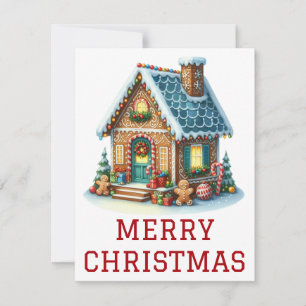 Lebkuchenhaus-Weihnachtskarte Feiertagskarte