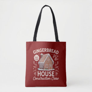 Lebkuchenhäuschen-Baukrew Lustiges Weihnachten  Tasche