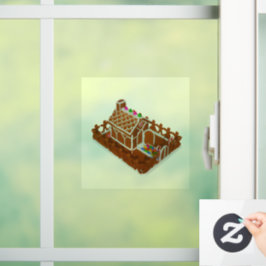 Lebkuchenhäuschen-Fensteraufkleber Fensteraufkleber