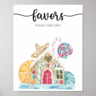 Lebkuchenhäuschen - Geschenke Poster