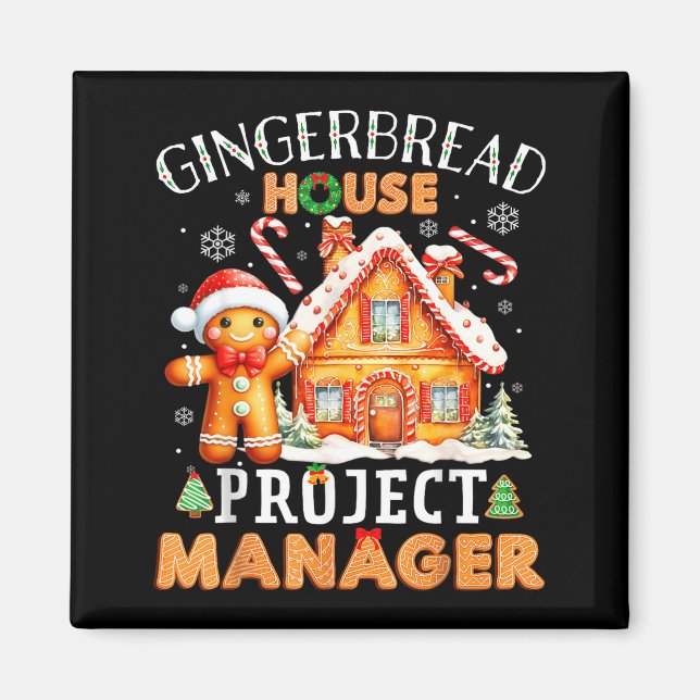 Lebkuchenhäuschen-Projektmanager Dekorieren Backen Magnet (Vorne)