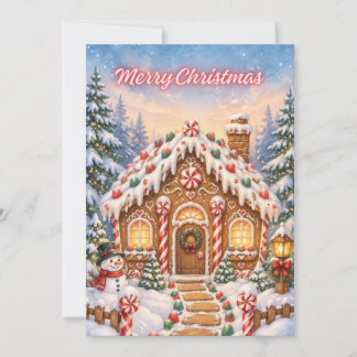 Lebkuchenhäuschen-Weihnachtsgrußkarte Feiertagskarte