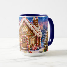 Lebkuchenhäuschen-Weihnachtstasse