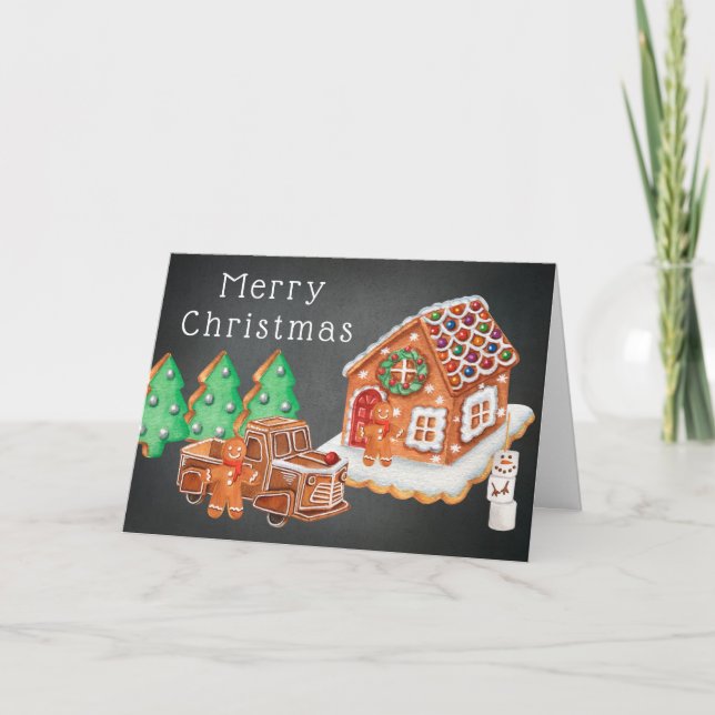 Lebkuchenherd, Familie, LKW Weihnachten (Vorderseite)