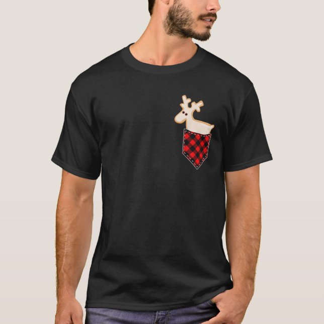 Lebkuchenhirsch Taschen-T-Shirt Süße Kekse Rotkari T-Shirt (Vorderseite)