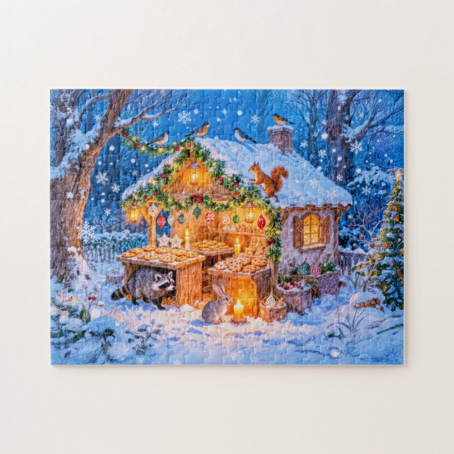 Lebkuchenhütte im Schnee (Horizontal)