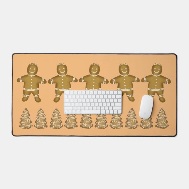 Lebkuchenjunge und Bäume Schreibtischunterlage (Tastatur & Maus)