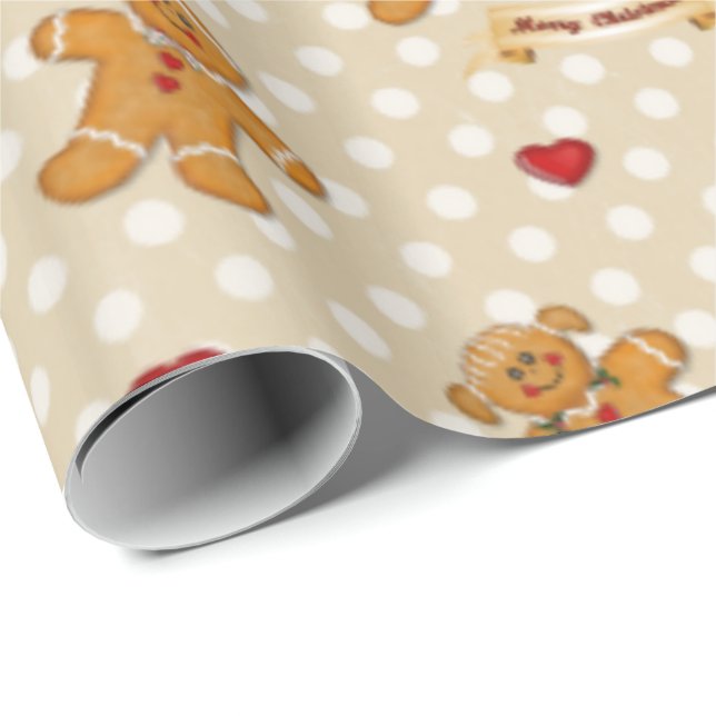 Lebkuchenjunge und Mädchen 2 Geschenkpapier (Rolleneckpunkt)