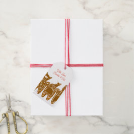 Lebkuchenkatzen - Handgemalt (benutzerdefinierbar) Geschenkanhänger