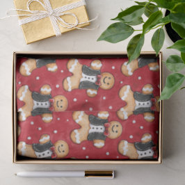 Lebkuchenkoch in Tuxedos Weihnachten Seidenpapier