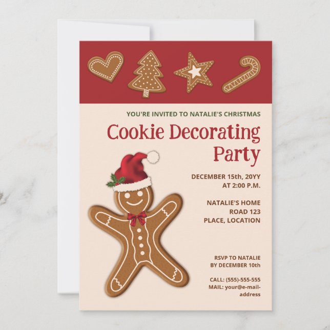 Lebkuchenkochtopf - Party zur Dekorierung von Cook Einladung (Vorderseite)