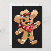 Lebkuchenmann Cowboyhut Bandana Weihnachten Xmas