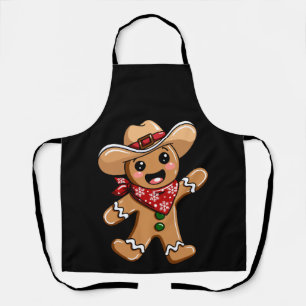 Lebkuchenmann Cowboyhut Bandana Weihnachten Xmas Schürze