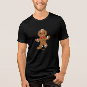 Lebkuchenmann Crunch Weihnachten Dunkles T-Shirt Tri-Blend Shirt
